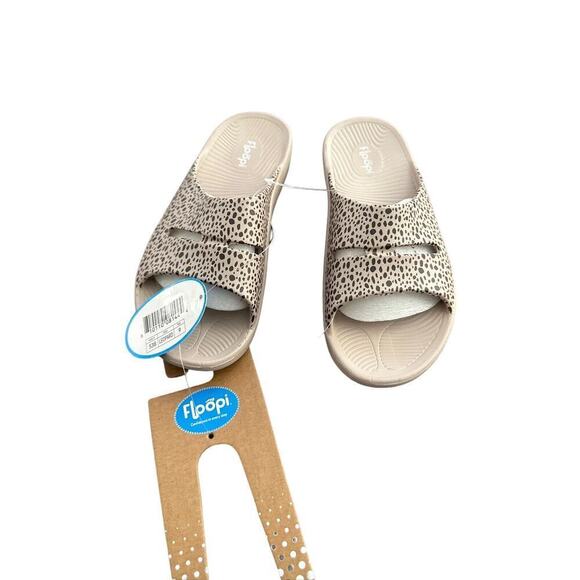 FLOOPI Leopard Sandals Flip Flops Comfort Slide Size 9 BRAND NEW - Picture 9 of 12